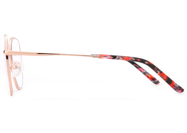 Women Cristal Eyeglasses: Natalie -Gold - SpaceSMART Eye Clinic (Side View)